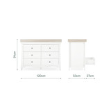 CuddleCo Clara Luxe 2 Piece Room Set - White/Ash