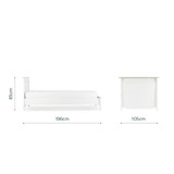 CuddleCo Clara Single Bed - White/Ash