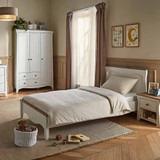 CuddleCo Clara Single Bed - White/Ash