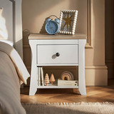 CuddleCo Clara Bedside Table - White/Ash