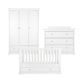 CuddleCo Beaumont 3 Piece Room Set - White