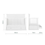 CuddleCo Beaumont Grand Cot Bed - White