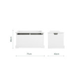 CuddleCo Beaumont Storage Box - White