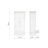 CuddleCo Burford 3 Piece Room Set - White/Oak