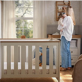 CuddleCo Burford Cot Bed - White/Oak