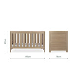 CuddleCo Burford Cot Bed - Oak