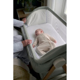 Mamas & Papas Lua Bedside Crib - Sage (lifestyle)