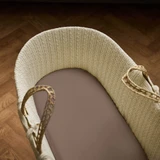 Little Green Sheep Twin Pack Moses Basket Fitted Sheets - Cocoa