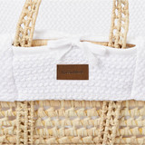 Little Green Sheep Organic Wheat Knitted Moses Basket & Mattress - White
