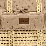 Little Green Sheep Organic Dimple Moses Basket & Mattress - Truffle
