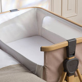 Silver Cross Lunar Bedside Crib - Oatmeal
