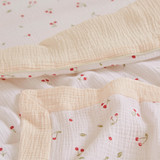 CuddleCo 4-Piece Cot Bed Bedding Set - Ditsy Cherry