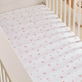 CuddleCo 4-Piece Cot Bed Bedding Set - Ditsy Cherry