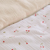 CuddleCo 4-Piece Cot Bed Bedding Set - Ditsy Cherry