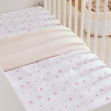 CuddleCo Cot Bed Quilt - Ditsy Cherry