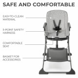 Kinderkraft Foldee Highchair - Grey