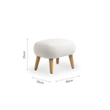 CuddleCo Etta Footstool - Boucle Off White