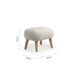 CuddleCo Etta Footstool - Boucle Mushroom