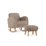CuddleCo Etta Footstool - Faux Fur Mink