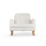 CuddleCo Etta Cuddle Chair & Footstool - Boucle Off White