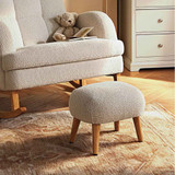 CuddleCo Etta Cuddle Chair & Footstool - Boucle Off White