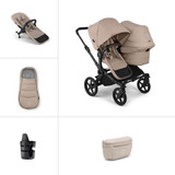 Bugaboo Donkey 6 Double Essential Pushchair Bundle - Desert Taupe