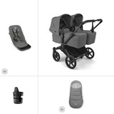 Bugaboo Donkey 6 Twin Essential Pushchair Bundle - Moon Grey