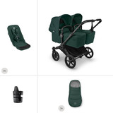 Bugaboo Donkey 6 Twin Essential Pushchair Bundle - Fern Green