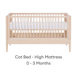 Gaia Baby Eos Cot Bed - All Natural Ash