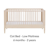 Gaia Baby Eos Cot Bed - All Natural Ash