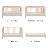 Gaia Baby Eos Cot Bed - Desert Sage/Natural Ash