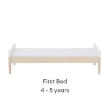 Gaia Baby Eos Cot Bed - Natural Ash/White