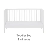 Gaia Baby Eos Cot Bed - All White