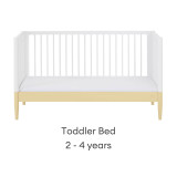 Gaia Baby Eos Cot Bed - Primrose Yellow/White