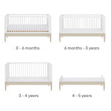Gaia Baby Eos Cot Bed - Desert Sage/White