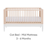 Gaia Baby Eos 2 Piece Room Set - White/Natural