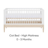 Gaia Baby Eos 2 Piece Room Set - Natural Ash/White