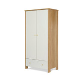 Obaby Nika Double Wardrobe - Oak & White