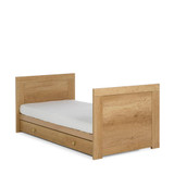 Obaby Nika Cot Bed & Under Drawer - Oak & White