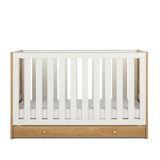 Obaby Nika Cot Bed & Under Drawer - Oak & White