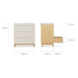 CuddleCo Remi 2 Piece Room Set - Oak/Cashmere