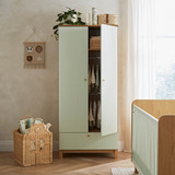 CuddleCo Remi Wardrobe - Oak/Green
