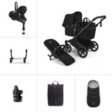 Bugaboo Donkey 6 Single Pebble 360 Pro2 Ultimate Pushchair Bundle - Heritage Black