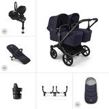 Bugaboo Donkey 6 Twin Pebble 360 Pro2 Ultimate Pushchair Bundle - Deep Indigo
