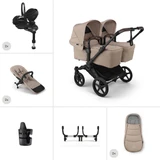 Bugaboo Donkey 6 Twin Pebble 360 Pro2 Ultimate Pushchair Bundle - Desert Taupe
