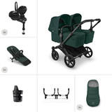 Bugaboo Donkey 6 Twin Pebble 360 Pro2 Ultimate Pushchair Bundle - Fern Green