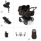 Bugaboo Donkey 6 Twin Pebble 360 Pro2 Ultimate Pushchair Bundle - Cocoa Brown