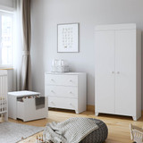 Little Acorns Classic Dresser + Wardrobe - White