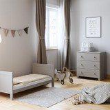 Little Acorns Classic Cot Bed + Dresser - Grey