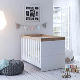 Little Acorns Burlington Cot Bed - White/Oak